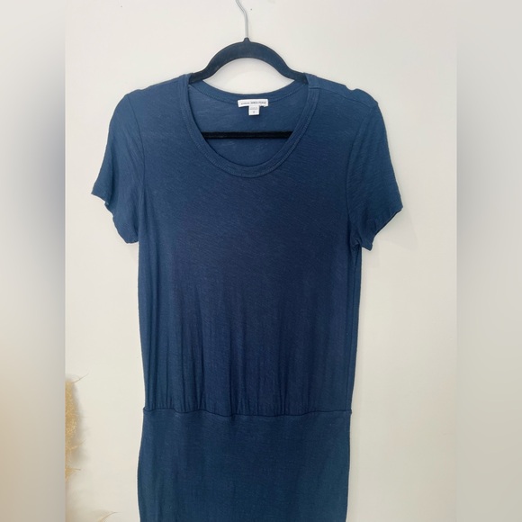 Standard James Perse • Women’s Navy Crew Neck Cotton Mini T-Shirt Dress Size 2 - Picture 14 of 15